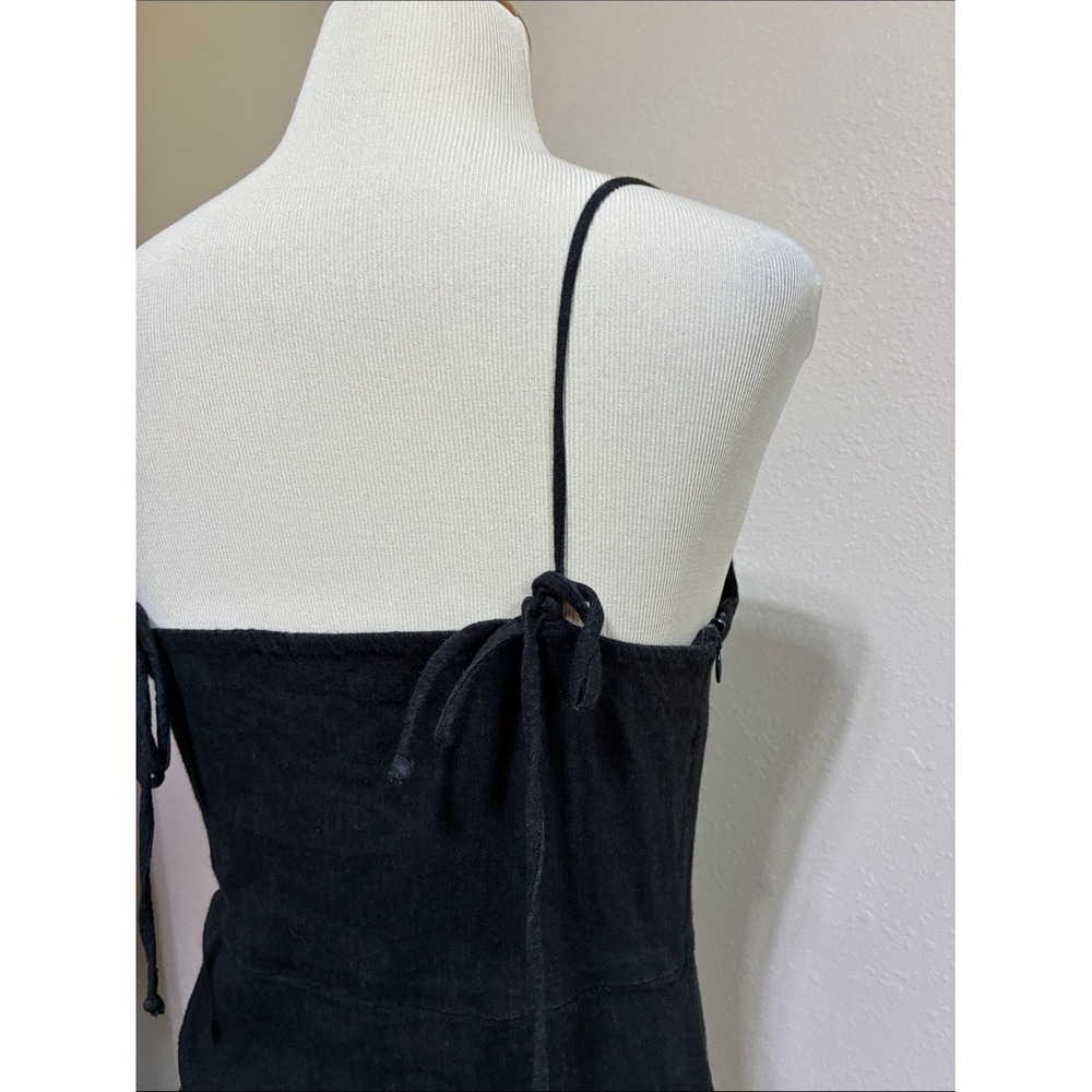 Bec + Bridge Made in Australia Size 6 Black Linen Blend Mini Dress Dark Romantic - Picture 5 of 7